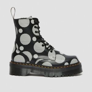 Dr Martens- JADON POLKA DOT SMOOTH LEATHER PLATFORM BOOTS